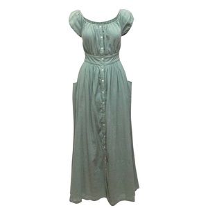 Mara Hoffman Sage Green Cap Sleeve Dress